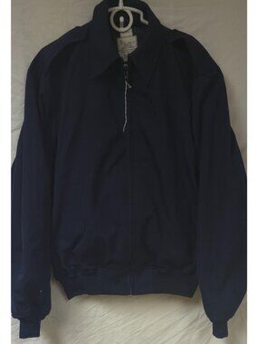 USAF Mens 48L Navy Lightweight Removable Liner Zip Poly/Wool Bomber Jacket